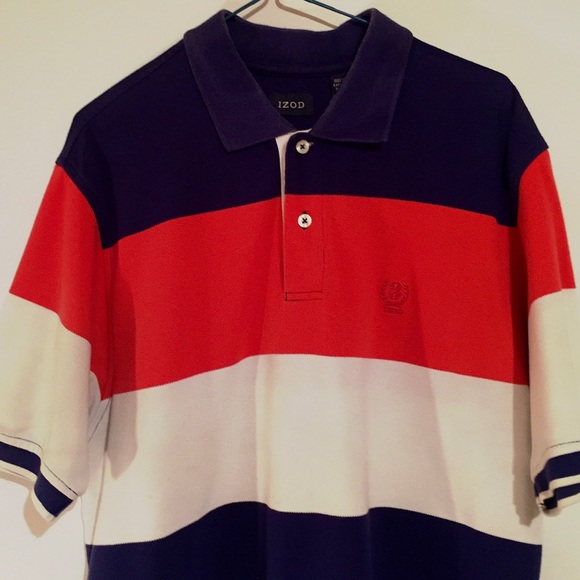 Vintage 90’s IZOD Mens Med Color Block Polo Shirt - Picture 3 of 8